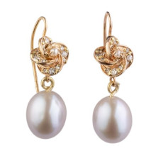 Antieke oorbellen parel en diamant | 14k | Den Bosch 